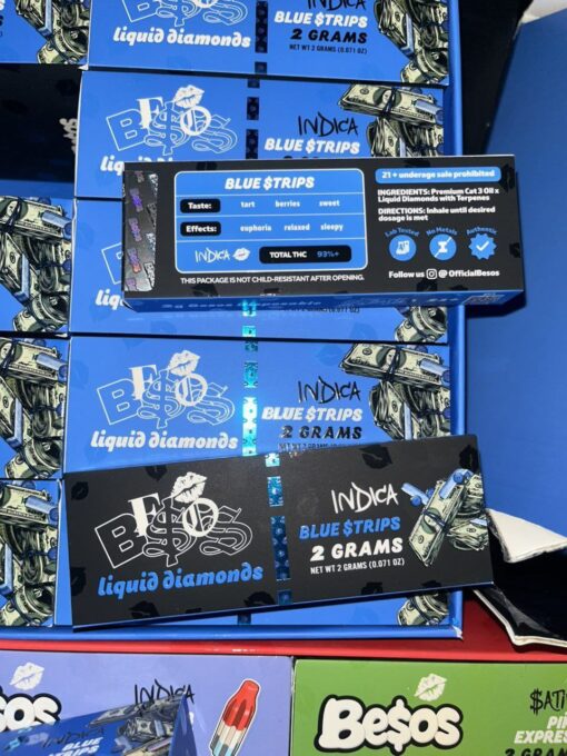 Besos Blue Strips 2G Disposable - Image 2